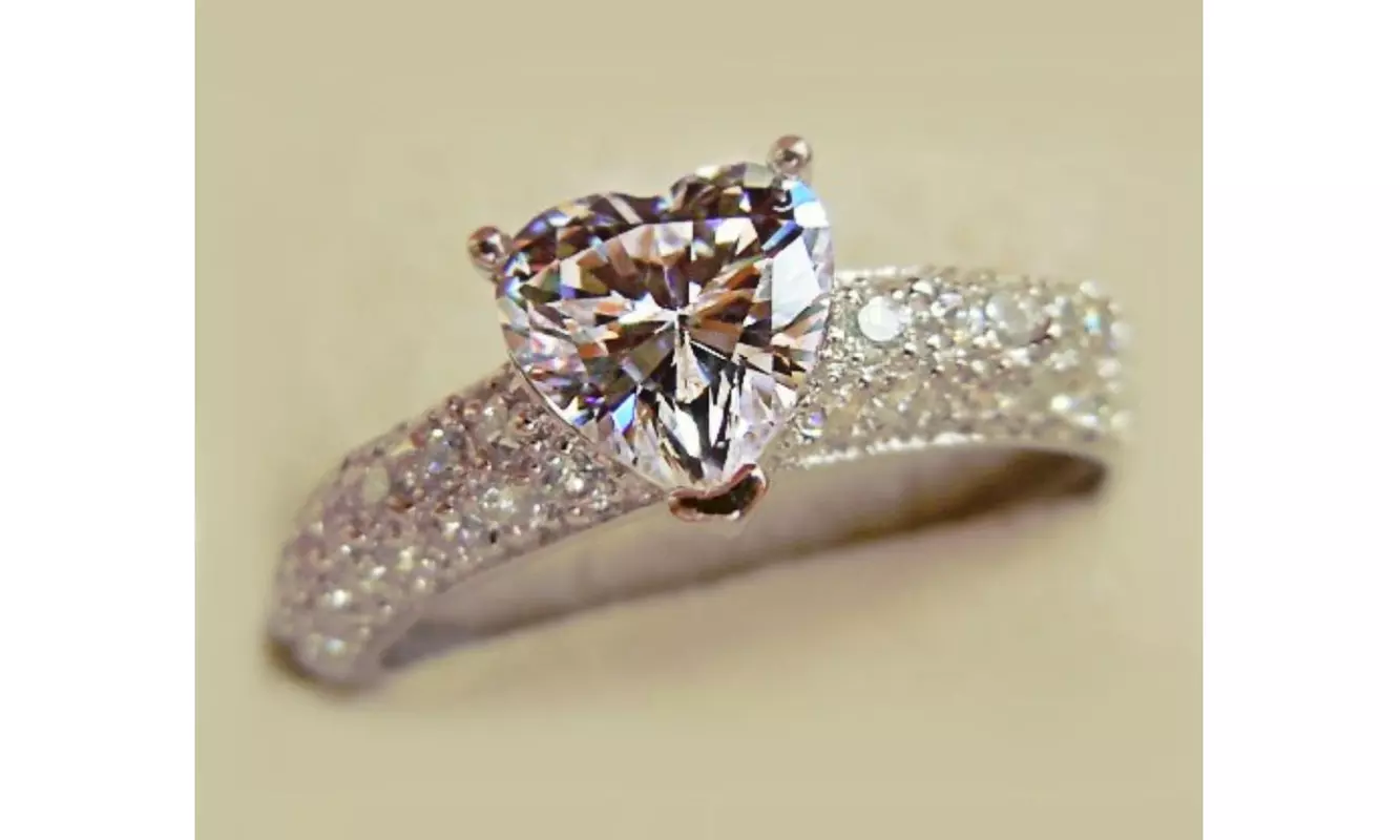 Heart Shaped Cubic Zirconia Ring - Primary Image