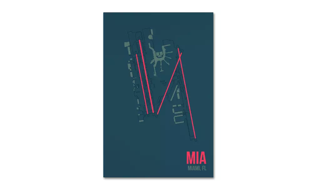 08 Left 'MIA Airport Layout' Canvas Art - Primary Image