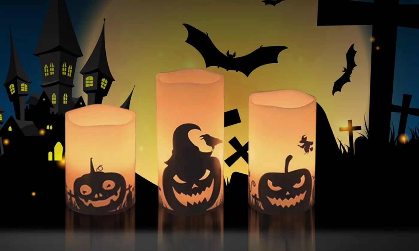 iMounTEK Halloween LED Light Decorations Ghosts Spiders Witches Candles