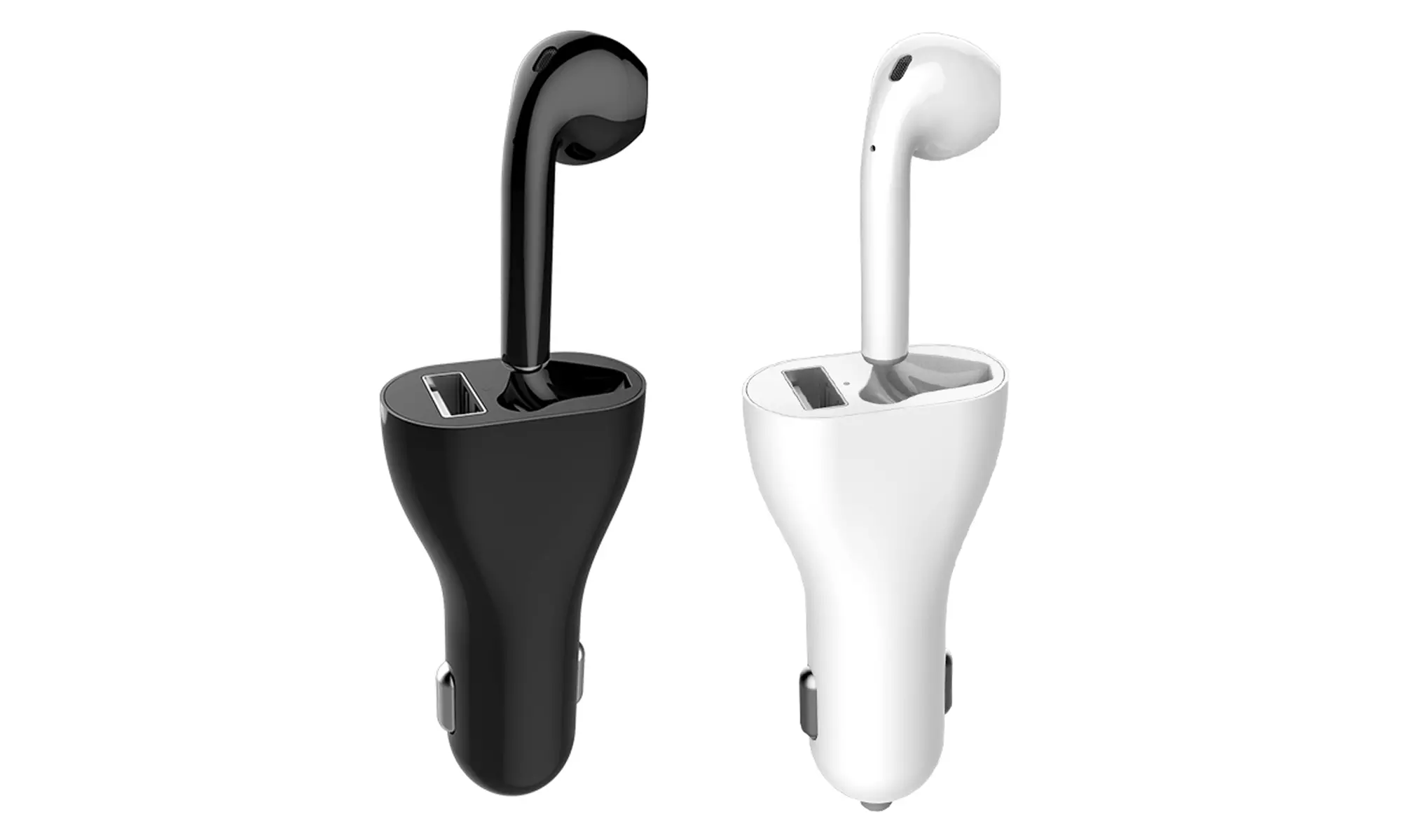 Zummy 2 in1 Car Bluetooth Headset Vehicle BT 5.0 Right Earphone Charger - Primary Image