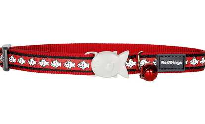 Red Dingo CC-RF-RE-SM Cat Collar Reflective Red