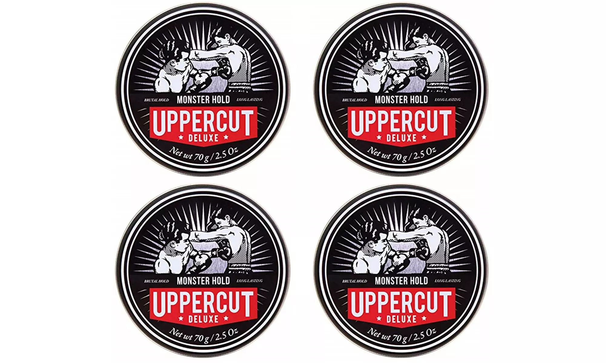 UPPERCUT Styling Monster Hold Pomade - Extreme staying power - 2.5oz (1-4 packs) - Second Medium