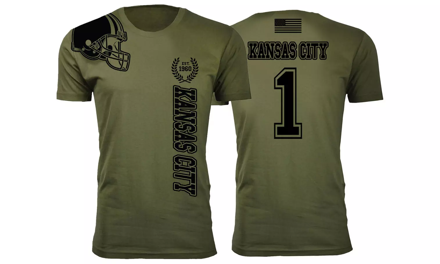Men Salute The Brave Football T-Shirt (M-3XL)