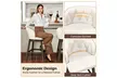 Costway Set of 2 or 4 Fabric Upholstered Counter Height Bar Stools for Kitchen  - Second Medium