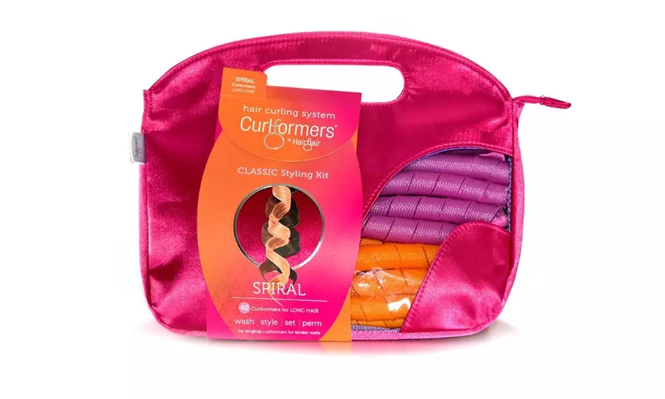 Curlformers Spiral Curls Styling Kit, 40 No Heat Hair Curlers and 2 Hooks - Primary Image