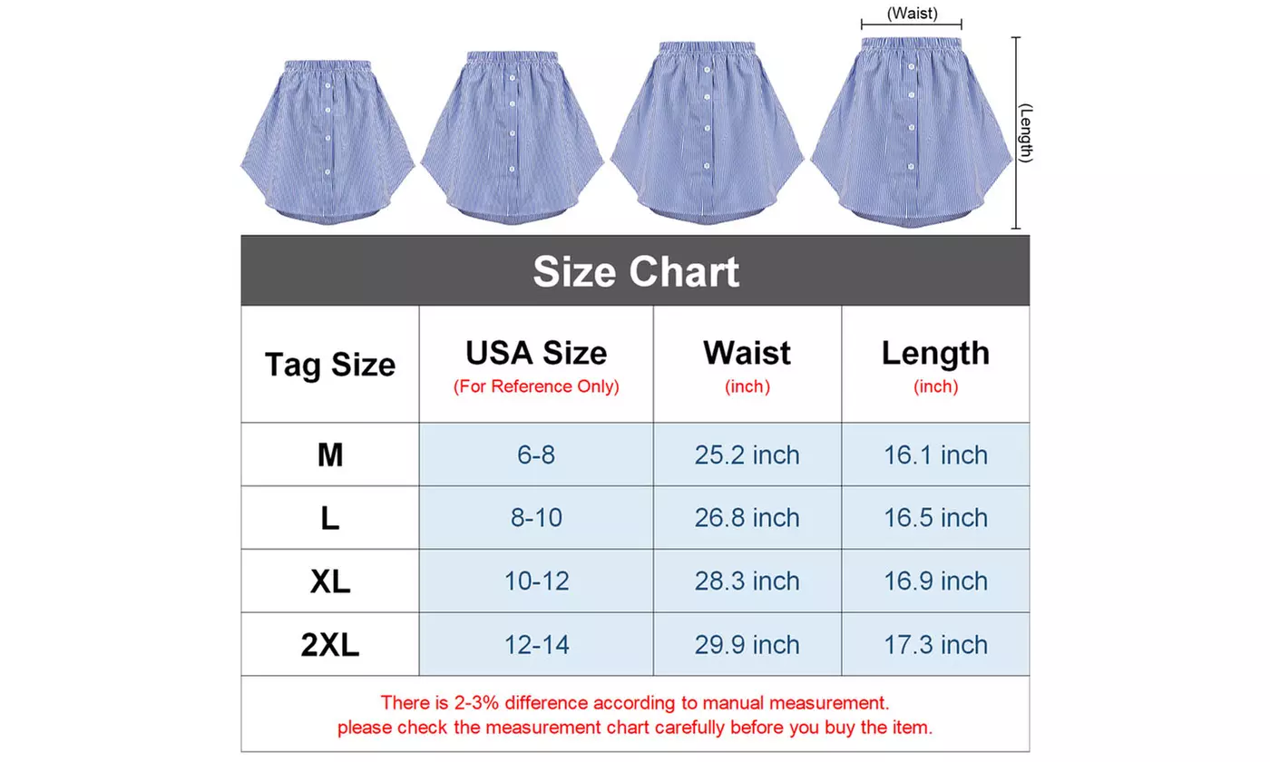 Women Mini Skirt Shirt Shirt Extenders Layering Shirt Extenders 
