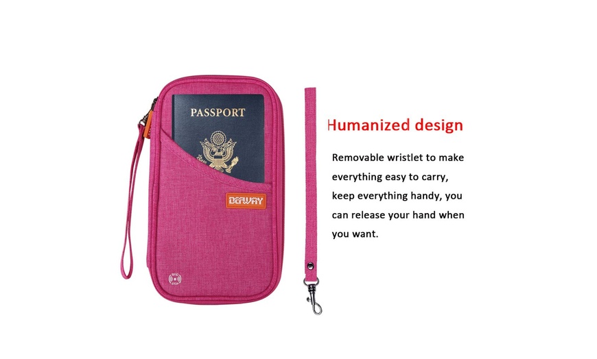 Image 43: Travel Wallet RFID Blocking Document Organizer Bag