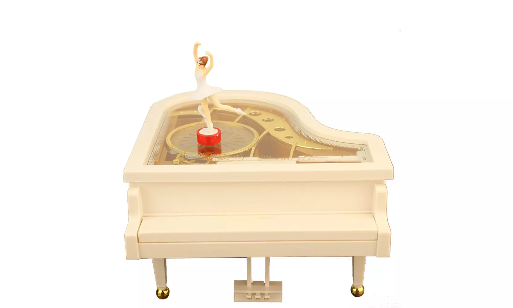 Vintage Baller Dancer Piano Shape Music Box Home Room Decoration Kids Gift - Primary Image