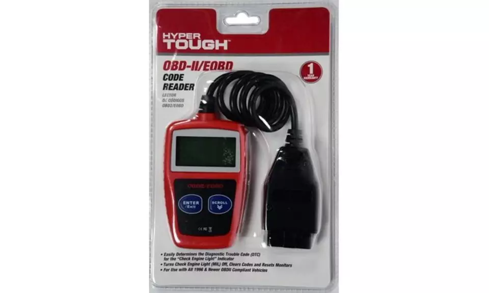 Hyper Tough OBDII CAN Code Reader, Red - Primary Image
