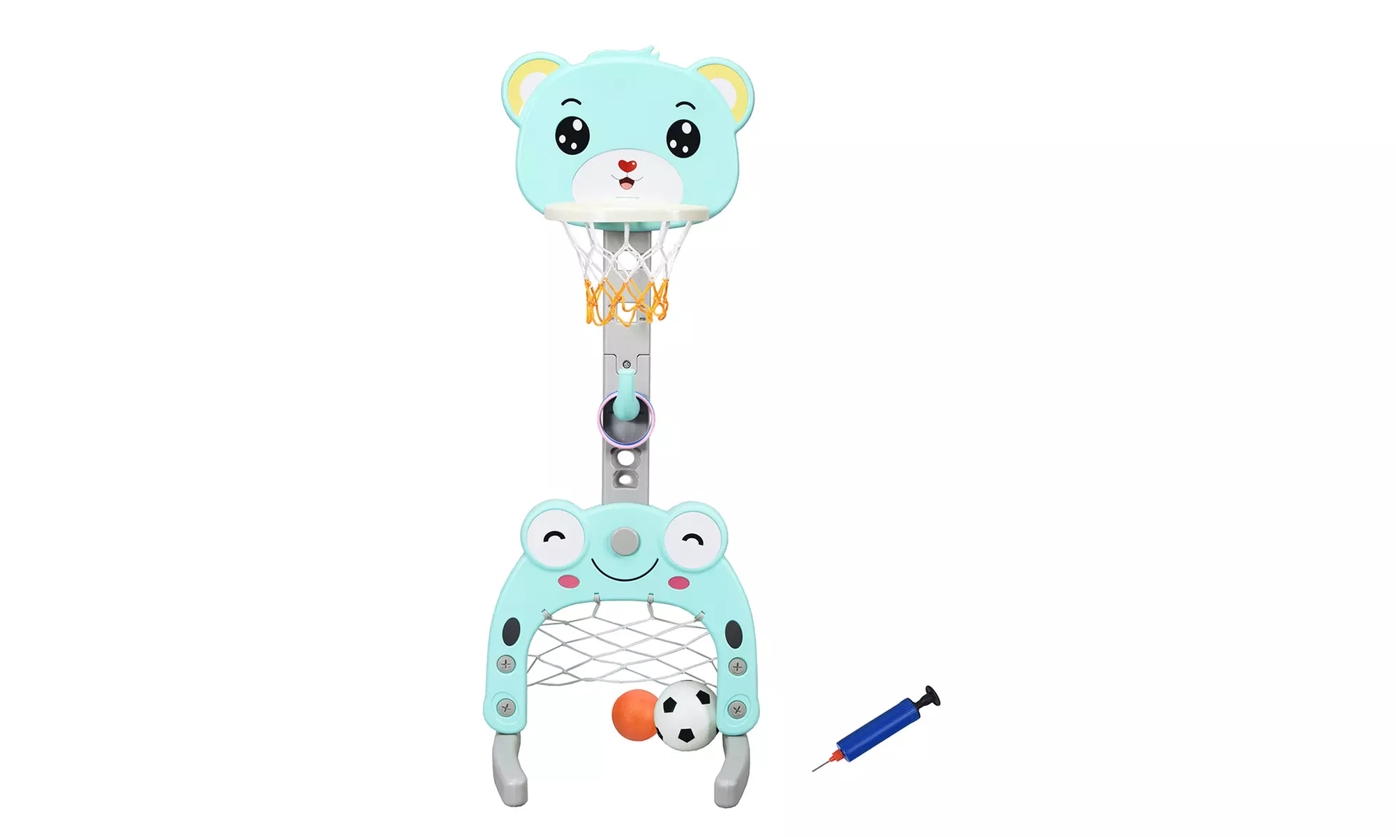 Costway Adjustable Kids 3-in-1 Sports Basketball backboard Hoop Set Stand,Balls - Primary Image