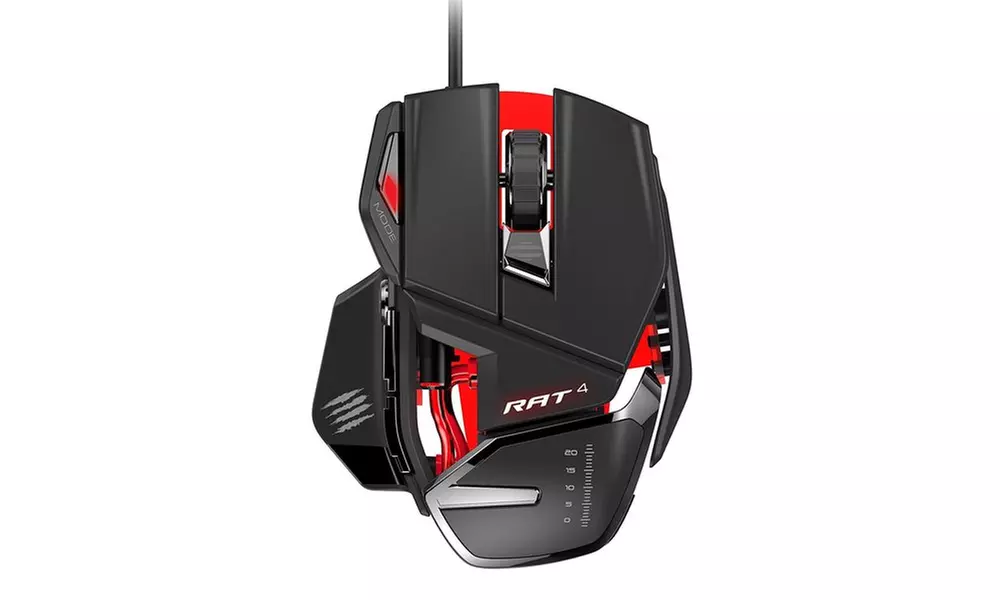 Mad Catz RAT 4 MCB4373100A3/04/1 9-Button USB Wired 5000 DPI Optical Mouse - Primary Image