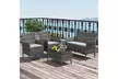 Costway Patio Furniture Set with Washable Cushions & Tempered Glass Coffee Table - Second Medium