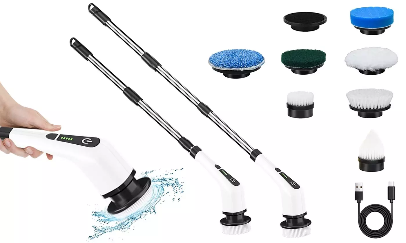 iMounTEK Cordless Electric Spin Scrubber Handheld Telescopic Cleaning Brush