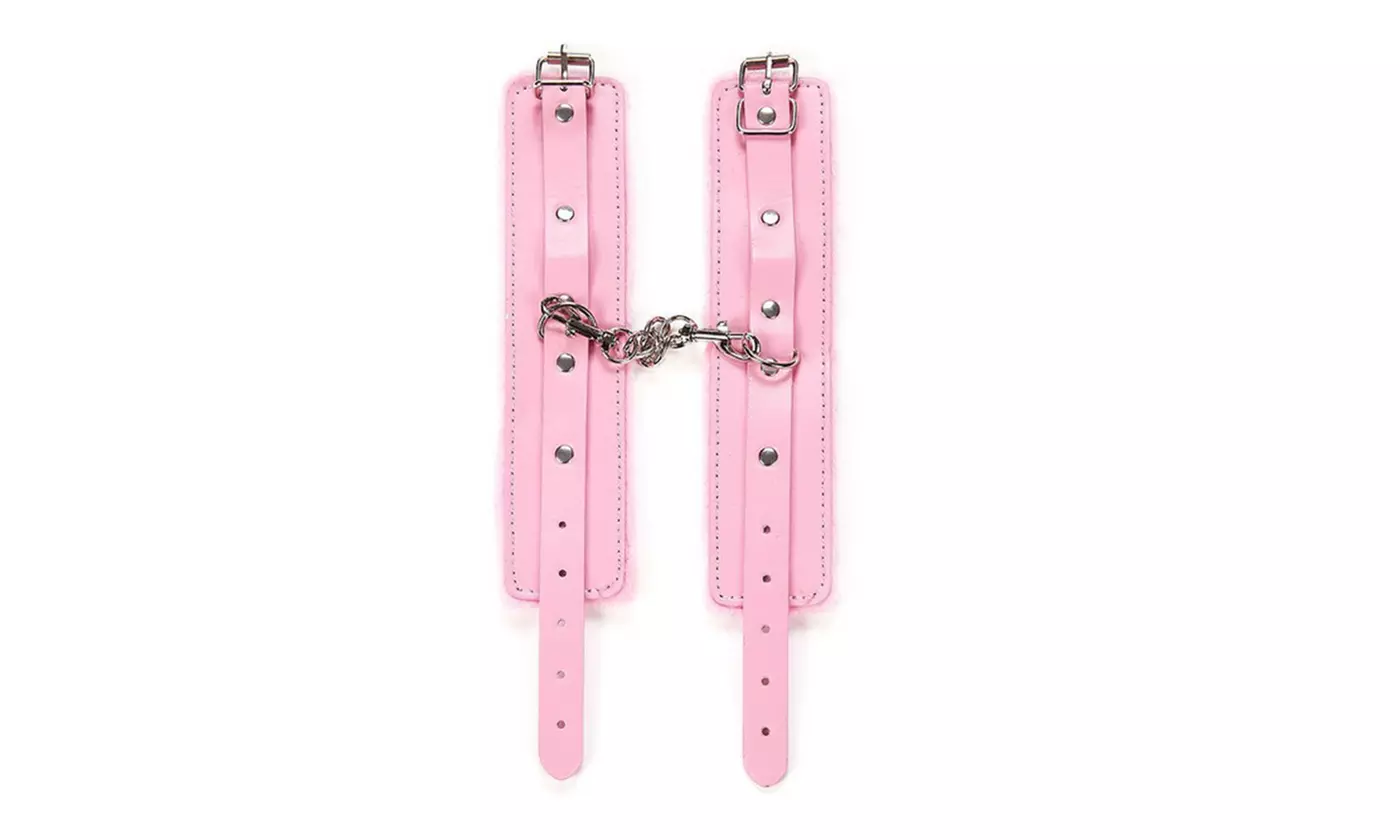 BDSM Leather Handcuffs Up Bondage Restraint Sex Toys