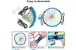 40 Inch Spider Web Round Rope Swing with Adjustable Ropes, 2 Carabiners - Second Medium