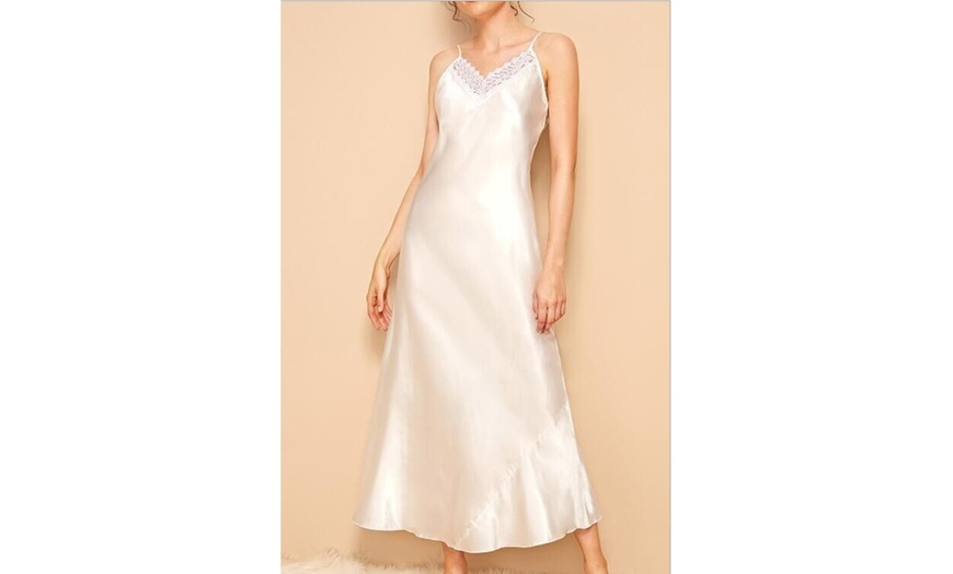 Image 6: Women's Nightgown Print Sleep Shirt Dress Short Sleeve Soft Tee Nightshirt