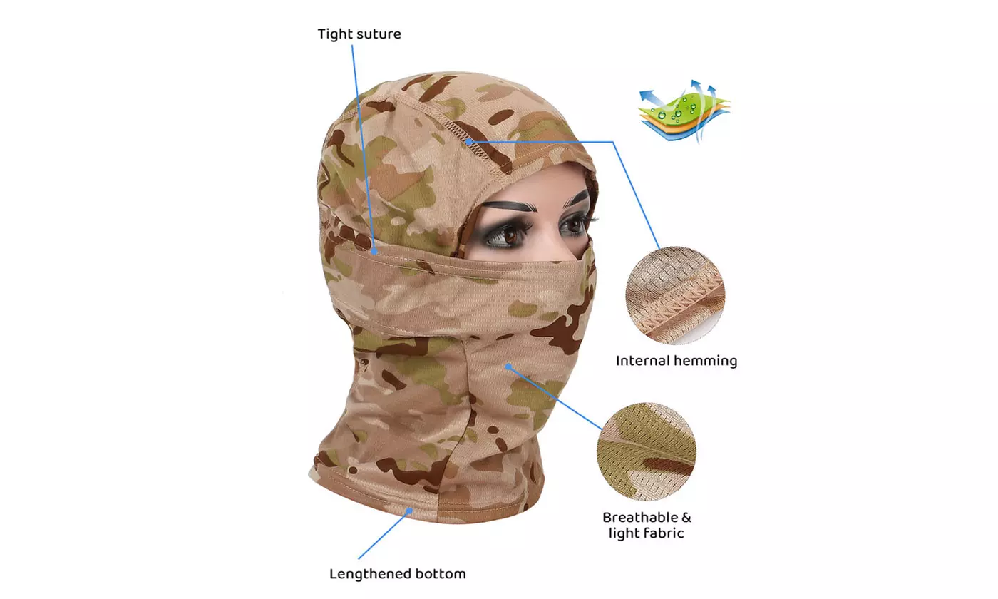 Balaclava Face Mask UV Protection Sun Hood Cooling Motorcycle Ski Running Riding