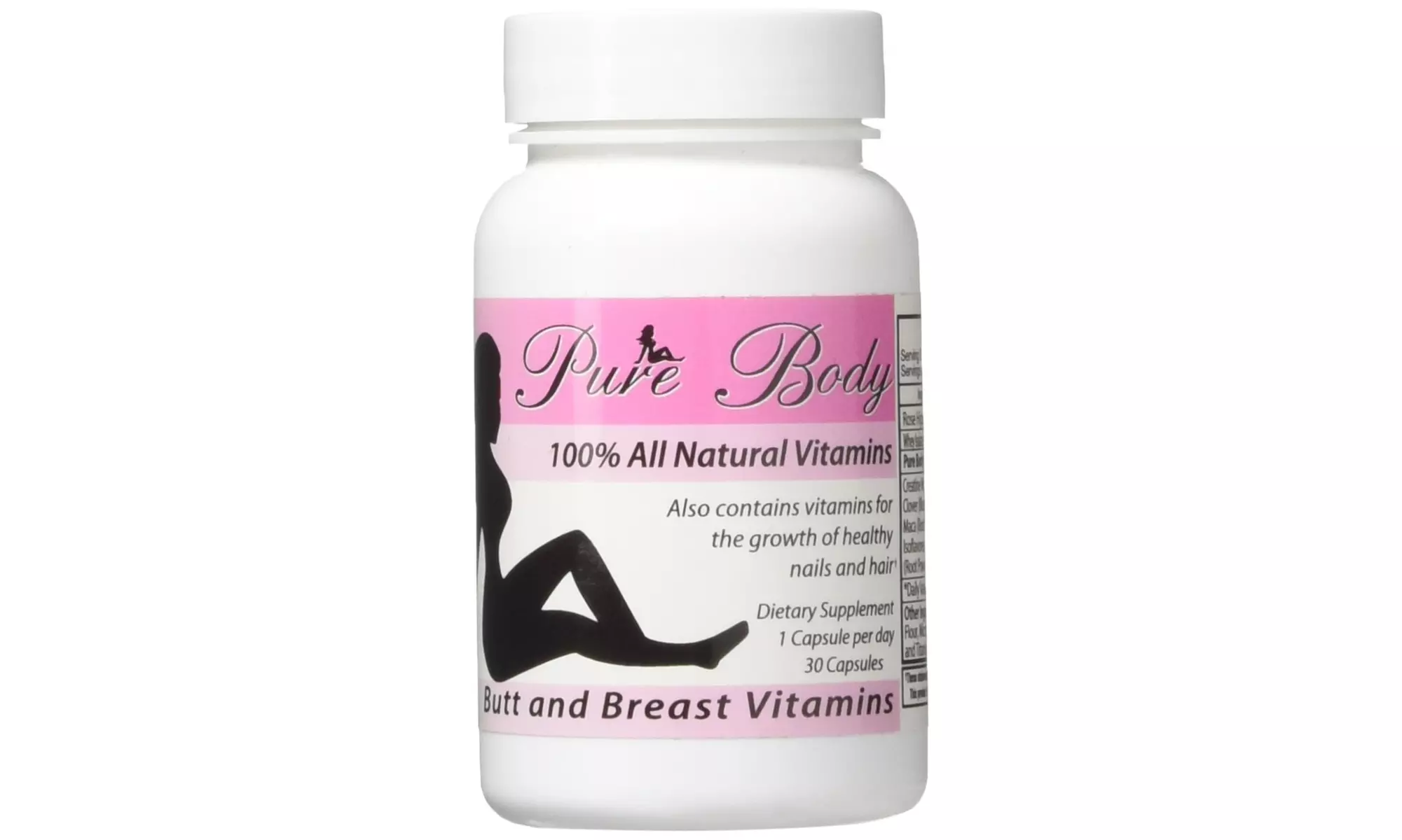 PureBody Vitamins - Butt Enlargement and Breast Enhancement Pills 30 Capsules - Primary Image