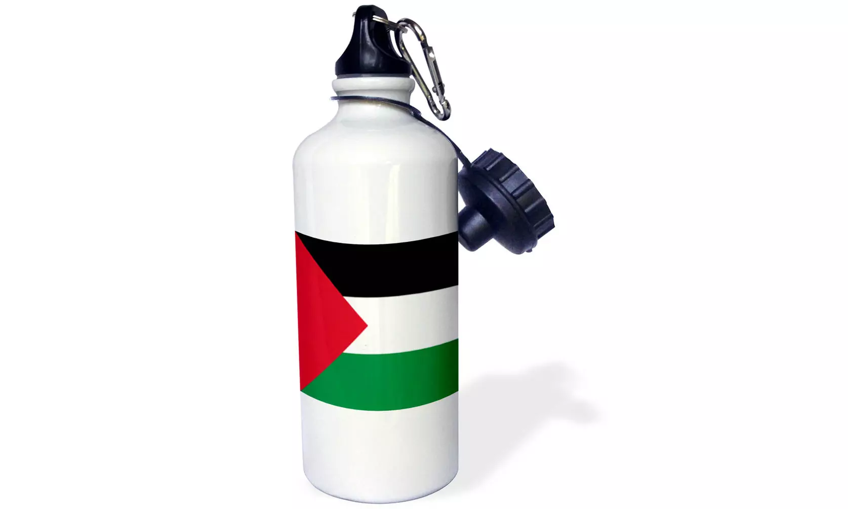 Water Bottle Flag of Palestine Palestinian black red white green stripes triang - Second Medium