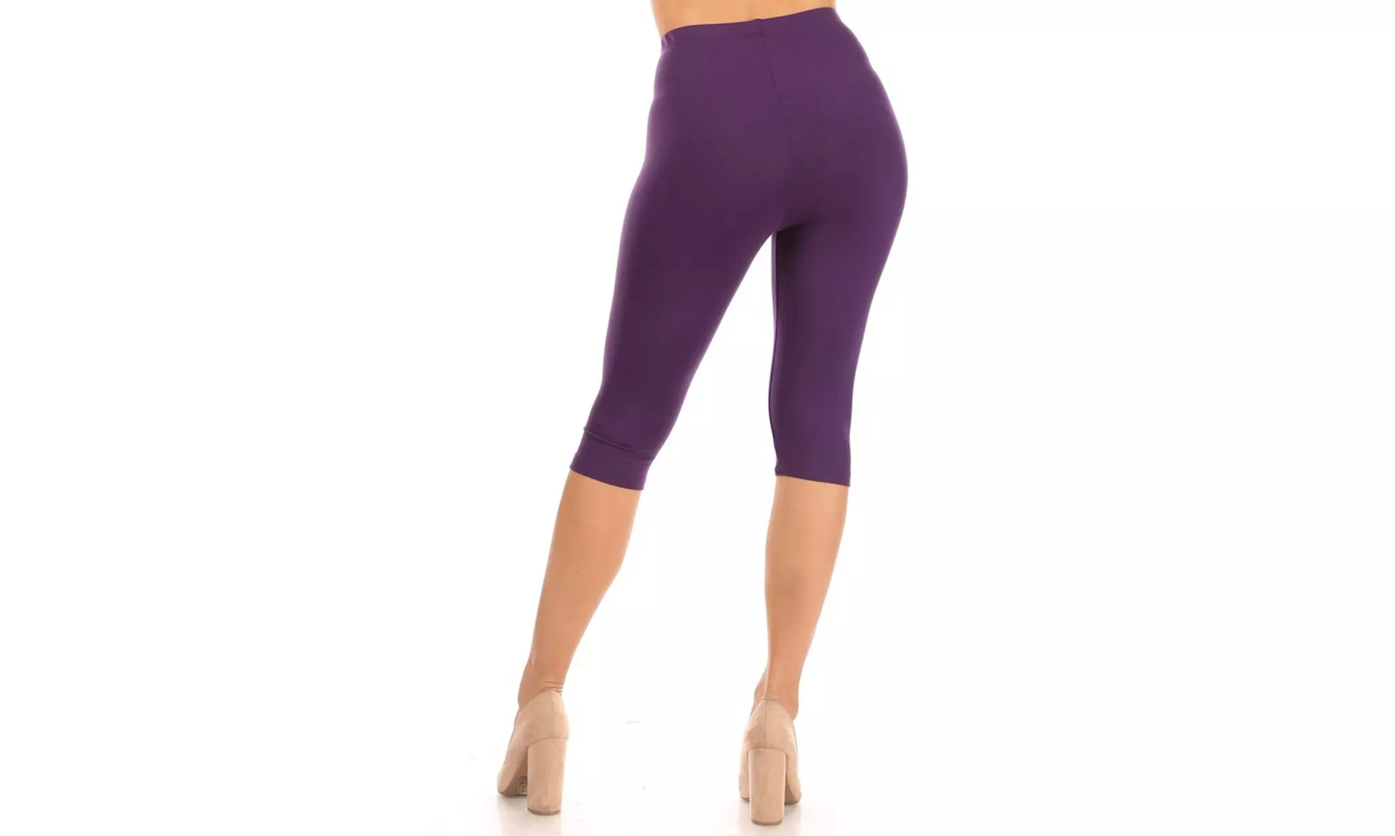 Women's Casual Solid Slim Running Yoga Capri Leggings (Pack of 3)