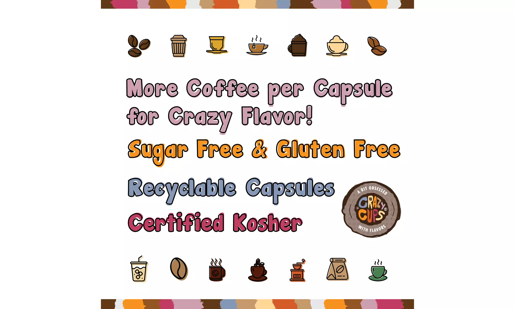 Crazy Cups Caramel Macchiato Hot or Iced Coffee K Cups 22 or 80 Count
