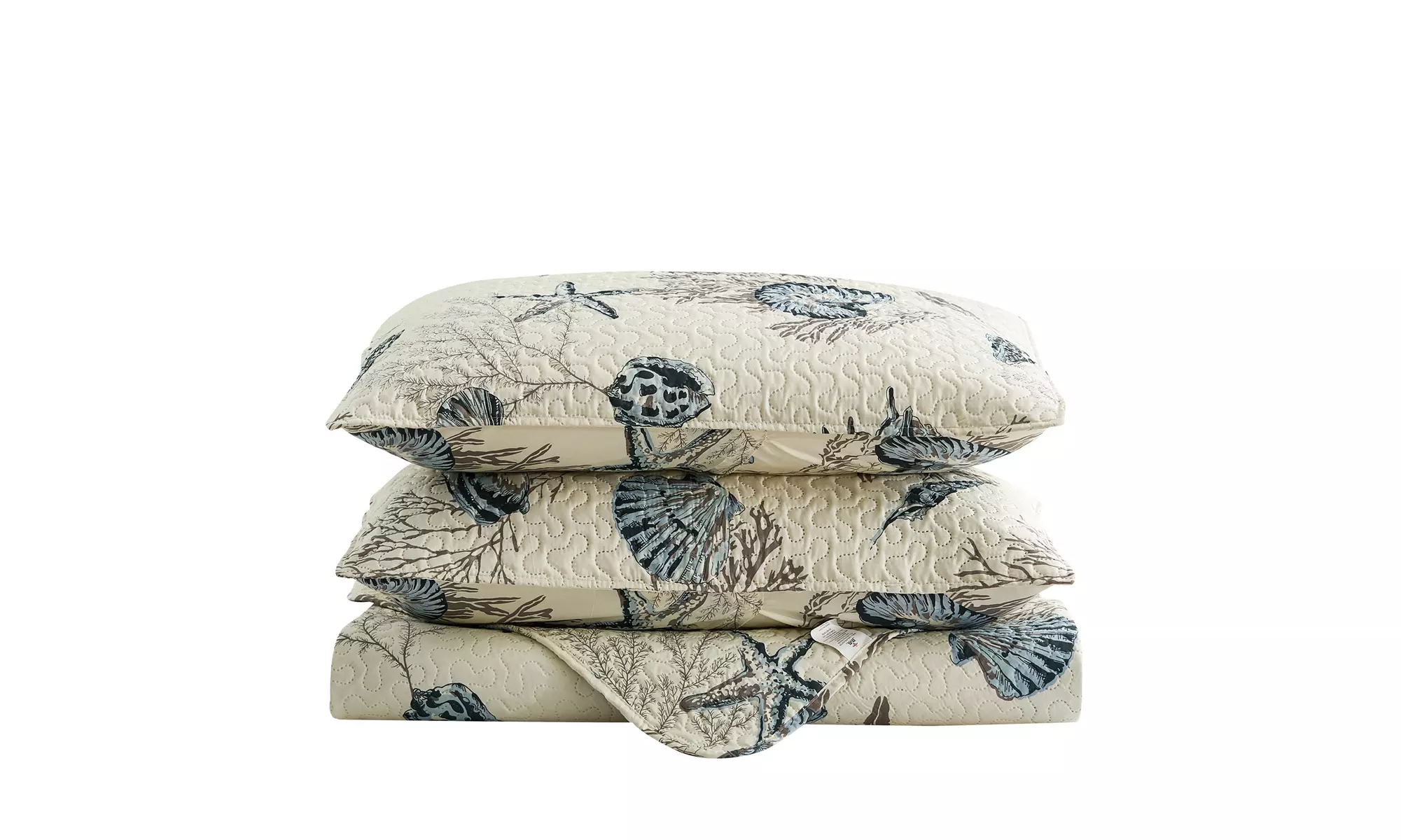 JML 3-Piece Reversible Quilt Set,Home Collection Printed Bedspread With 2 Shams