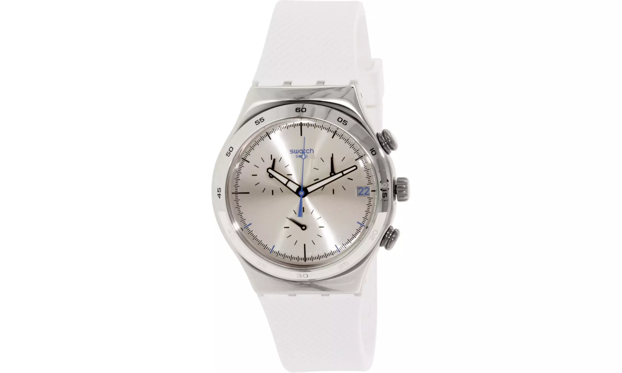 Swatch Men's Irony YCS584 White Rubber Swiss Quartz Fashion Watch - Primary Image