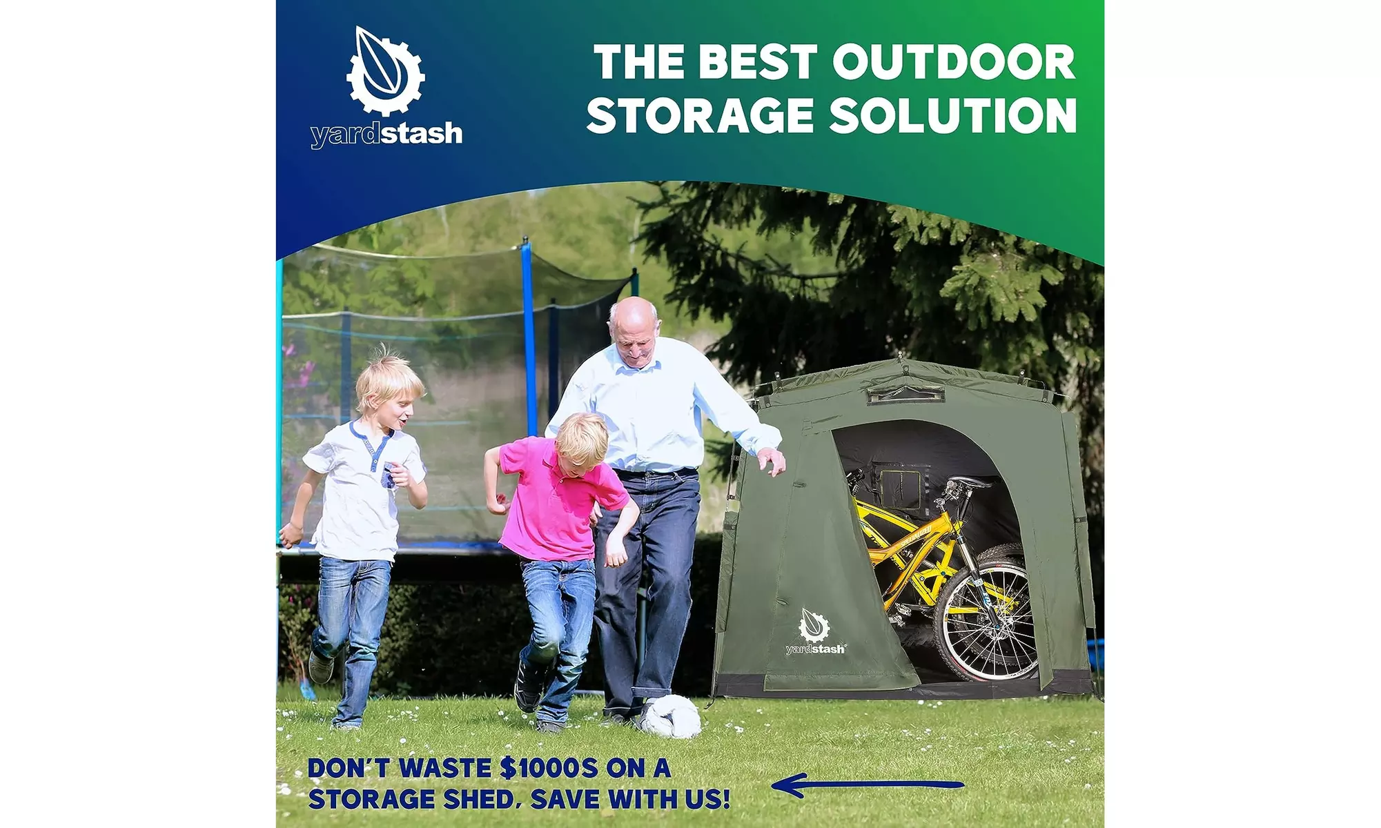 YardStash Bike Storage Tent Lightweight, Outdoor, Portable Shed Cover - Image 4