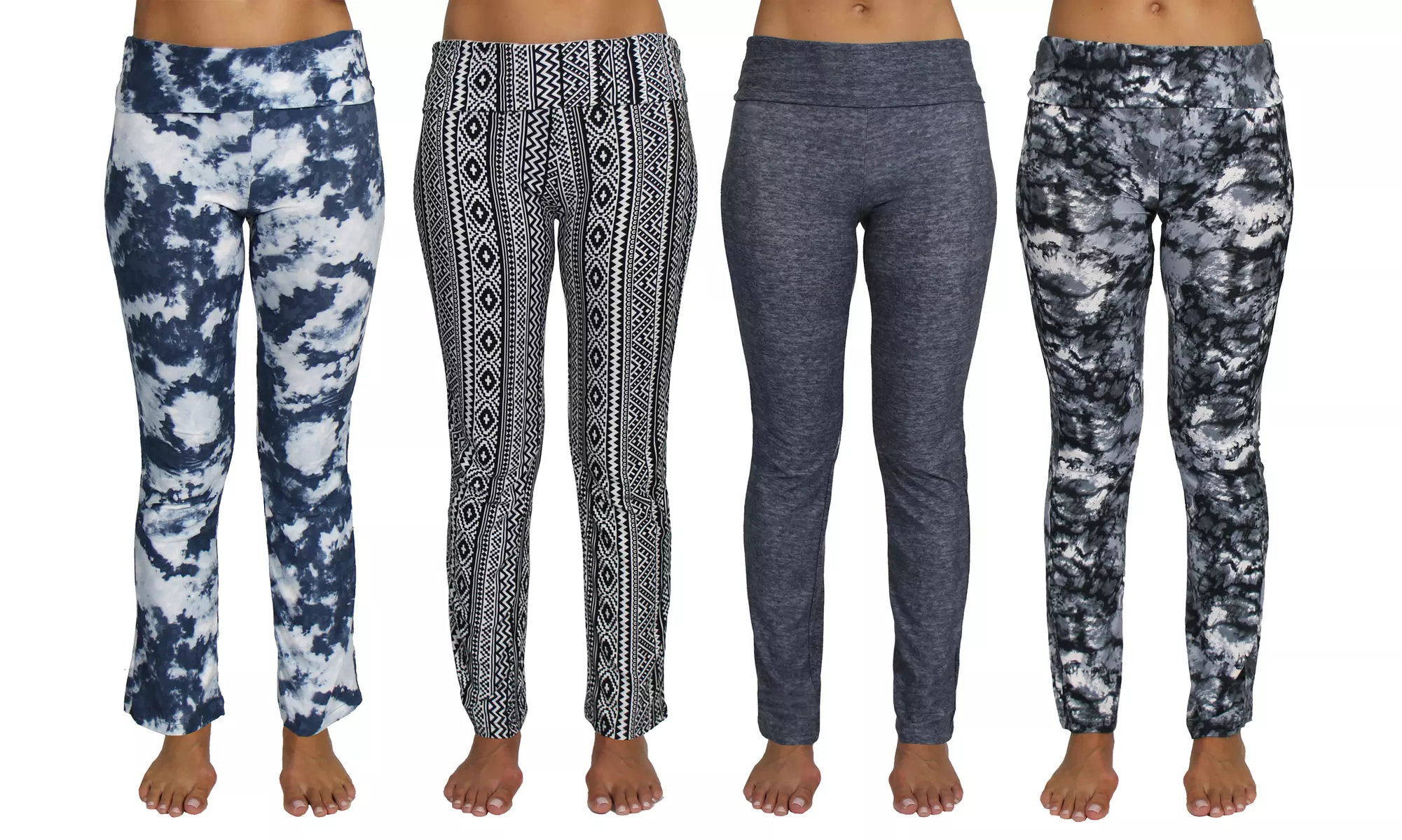 Women's 3-Pack Assorted Moisture Wicking Stretch Performance Active Yoga Pants - Primary Image