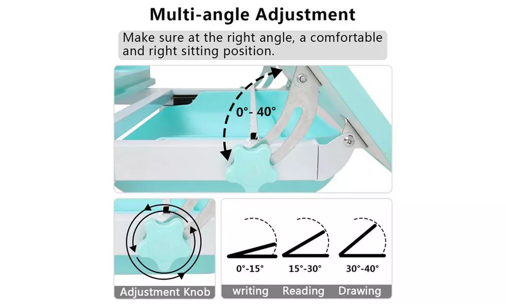 80Cm Hand-Operated Lifting Table Top Can Tilt Children's Study Table And Chair