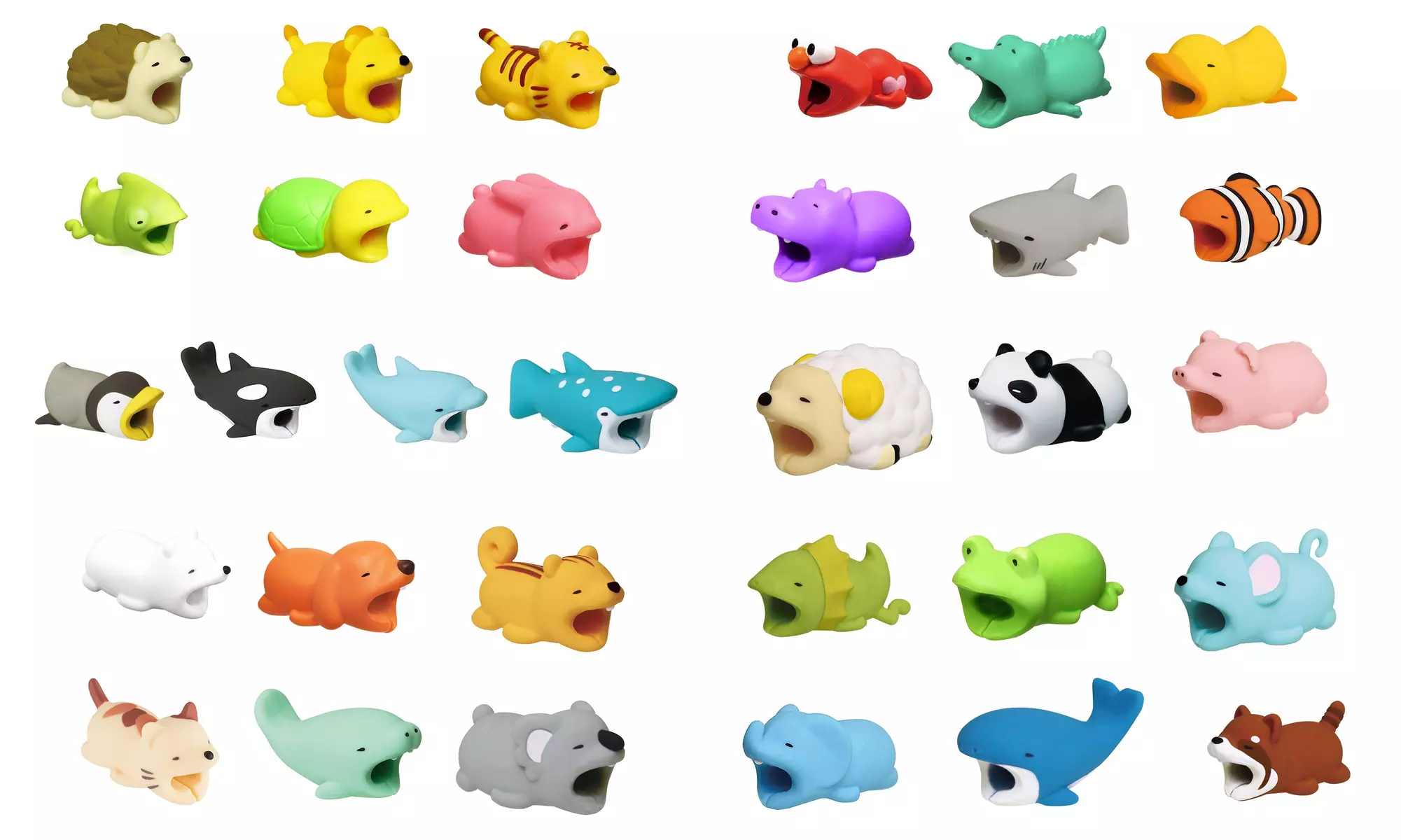 iPhone & Android Cute Cable Protectors, 5-Pack Mystery Grab Bag - Primary Image