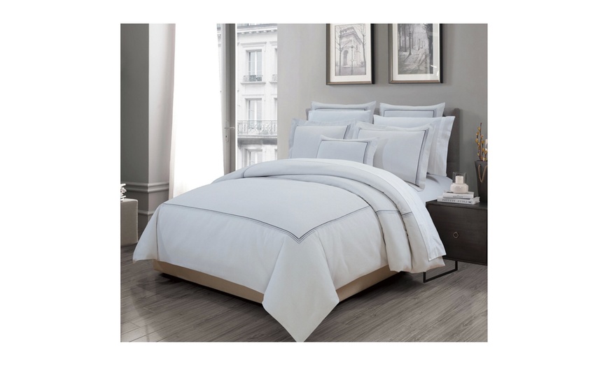 New Season Home Hotel Collections Sheet Set 4 Line Embroidery Cotton 4