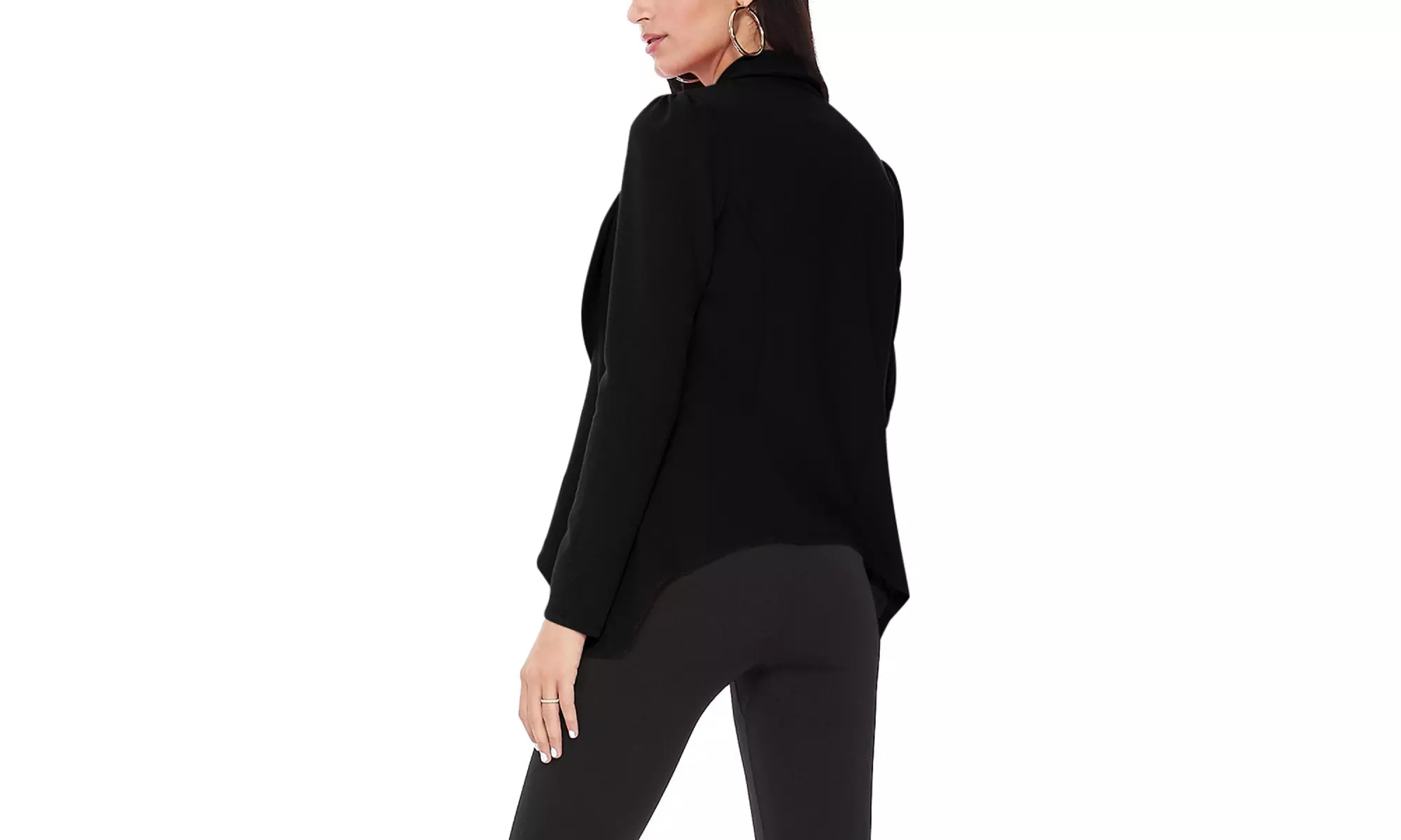 Casual Long Sleeves Open Front Office Wear Solid Blazer Jacket S-3XL