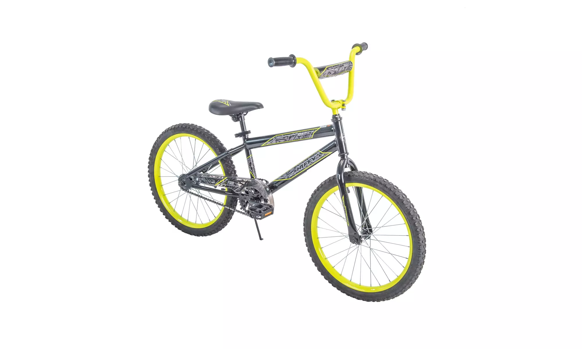 20" Rock It Boys' Bike, Metallic Black with Neon Yellow Accents - Second Medium