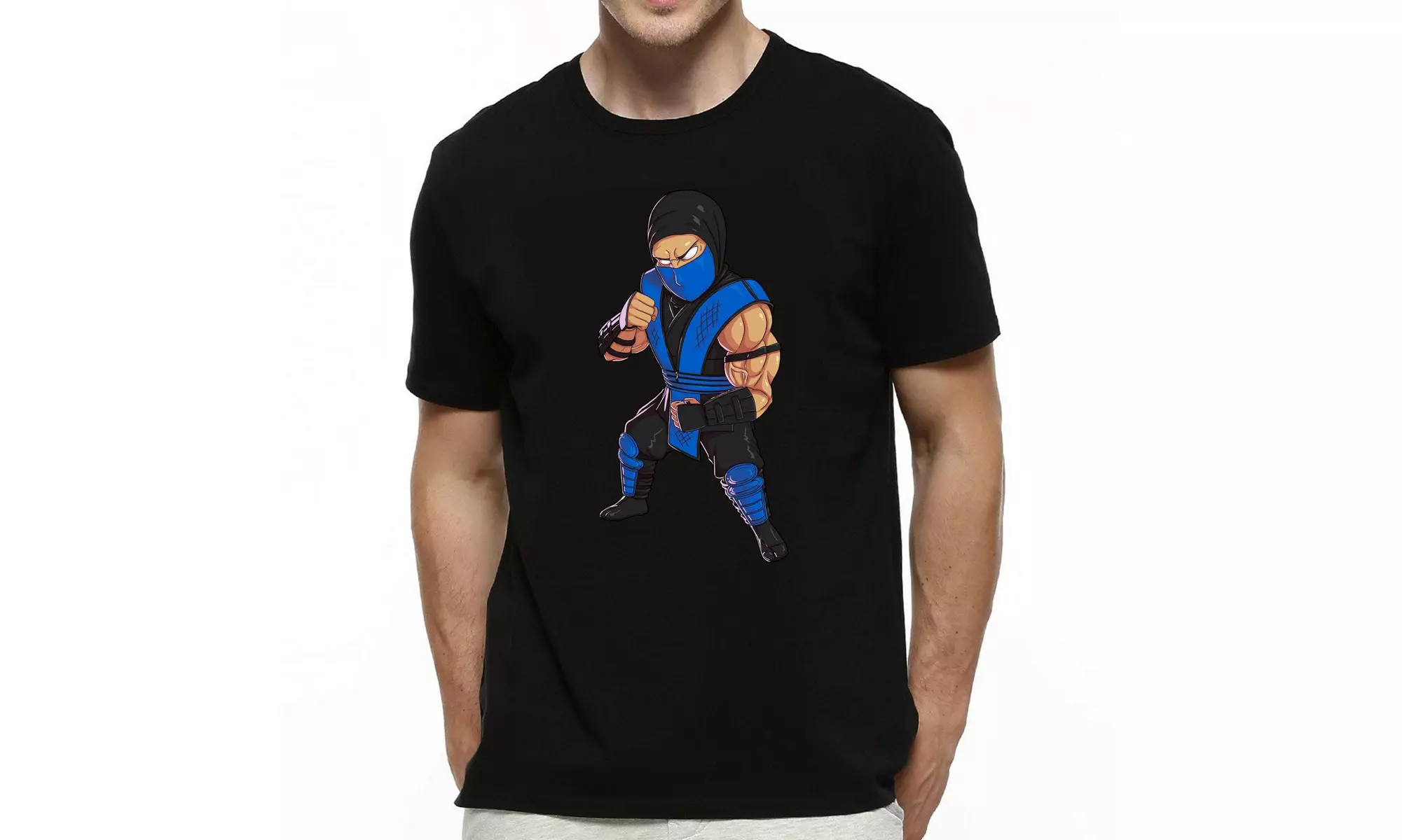 Sub Zero Mortal Kombat T-Shirt Anime Chibi - Primary Image