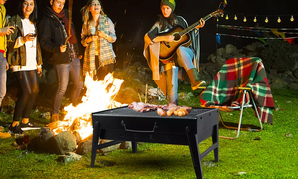 Small Barbecue Charcoal Grill Portable Premium BBQ for Outdoor Campers - Primary Image