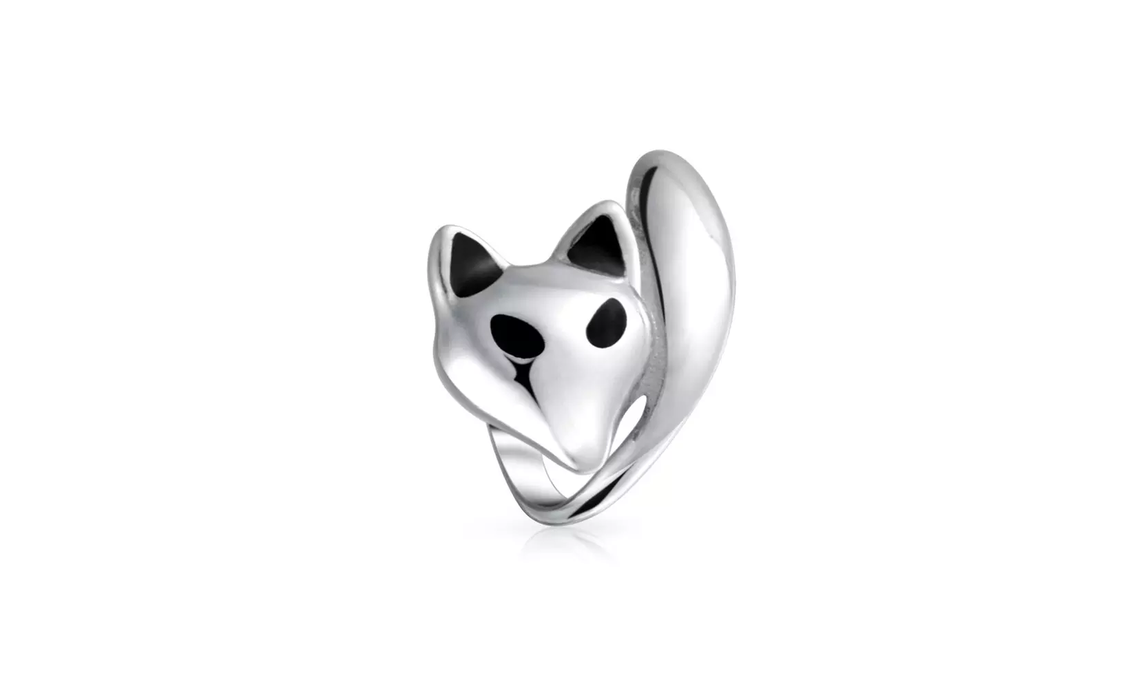 Bling Jewelry 925 Silver Fox Bead Animal Charm Pandora Compatible - Primary Image