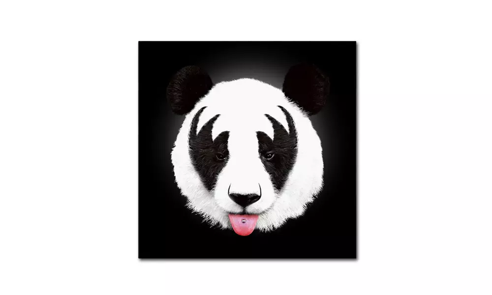 Robert Farkas 'Kiss Of A Panda' Canvas Art - Primary Image