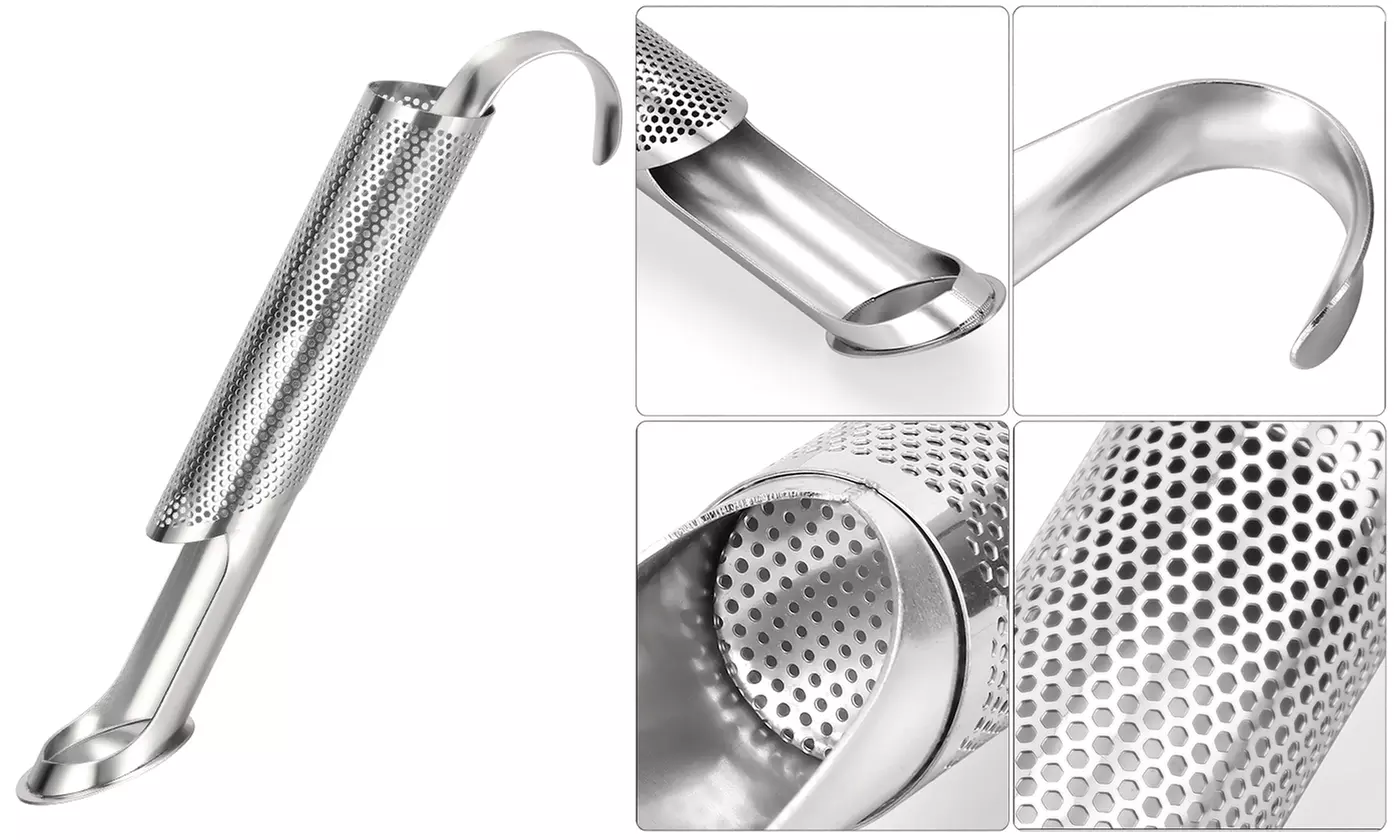 2Pcs Long-Handle Stainless Steel Tea Infuser Filter Stick Pipe Tea Strainer