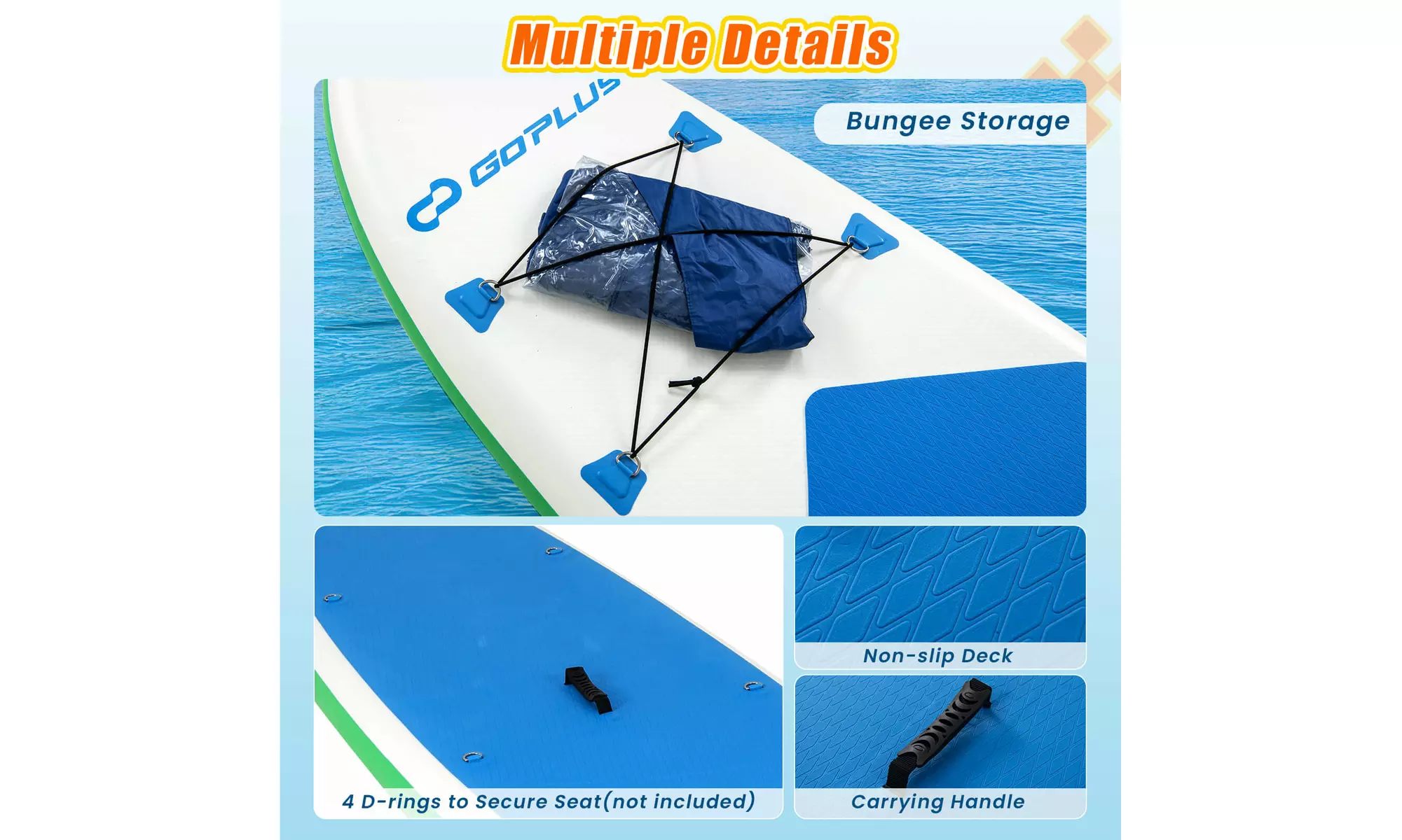 Goplus 11' Inflatable Stand Up Paddle Board whth Accessories Paddle Hand Pump