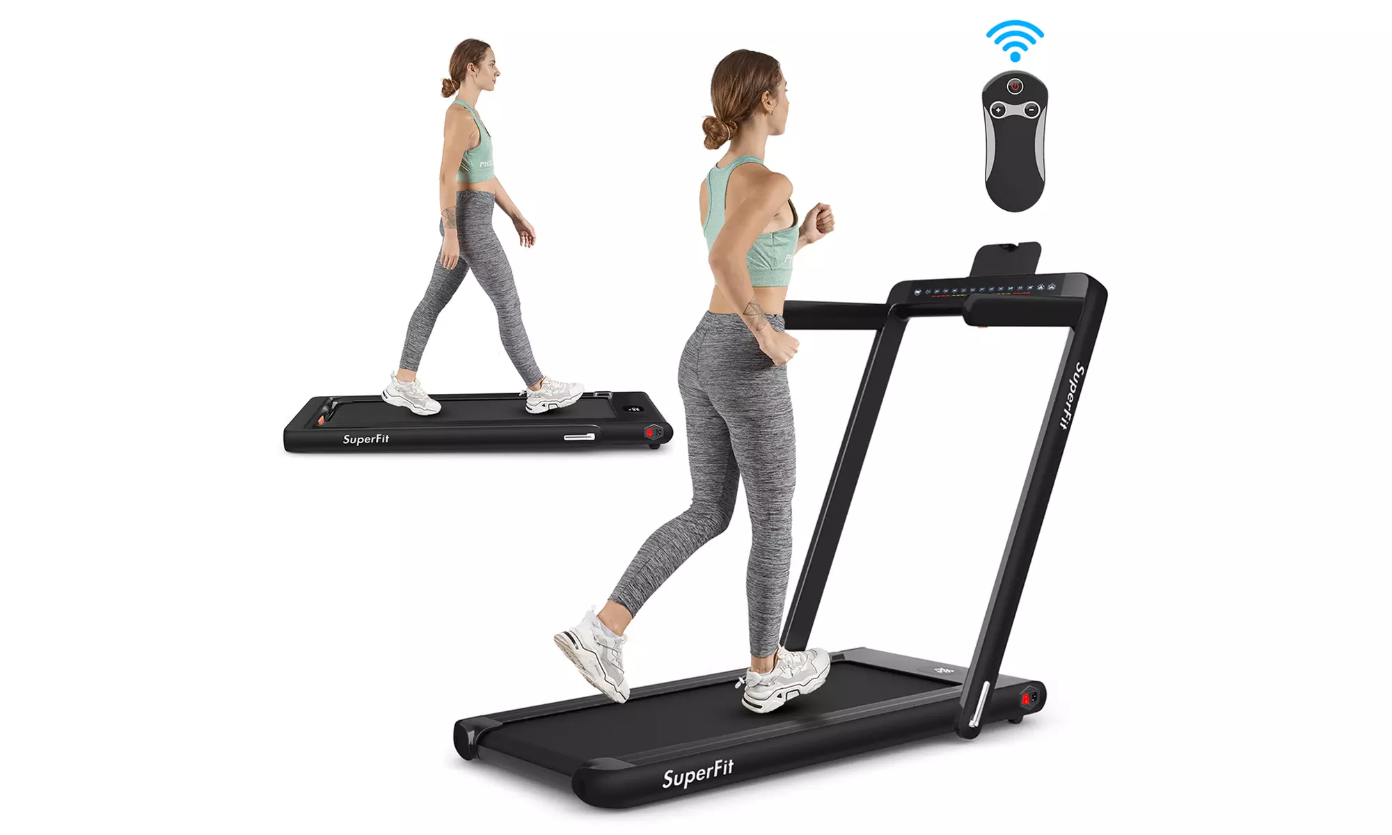 SuperFit 2.25HP Folding Jogging Machine Treadmill W/ Speaker - Primary Image