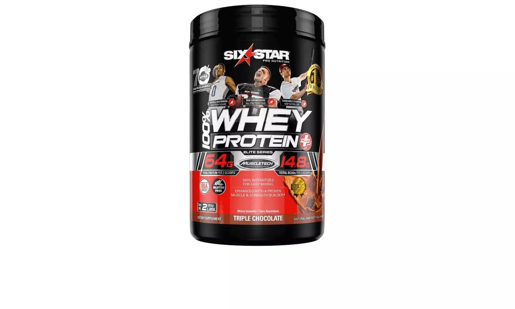 Sascha Fitness Hydrolyzed Whey Protein Isolate, 2 Pound, Chocolate - Second Medium