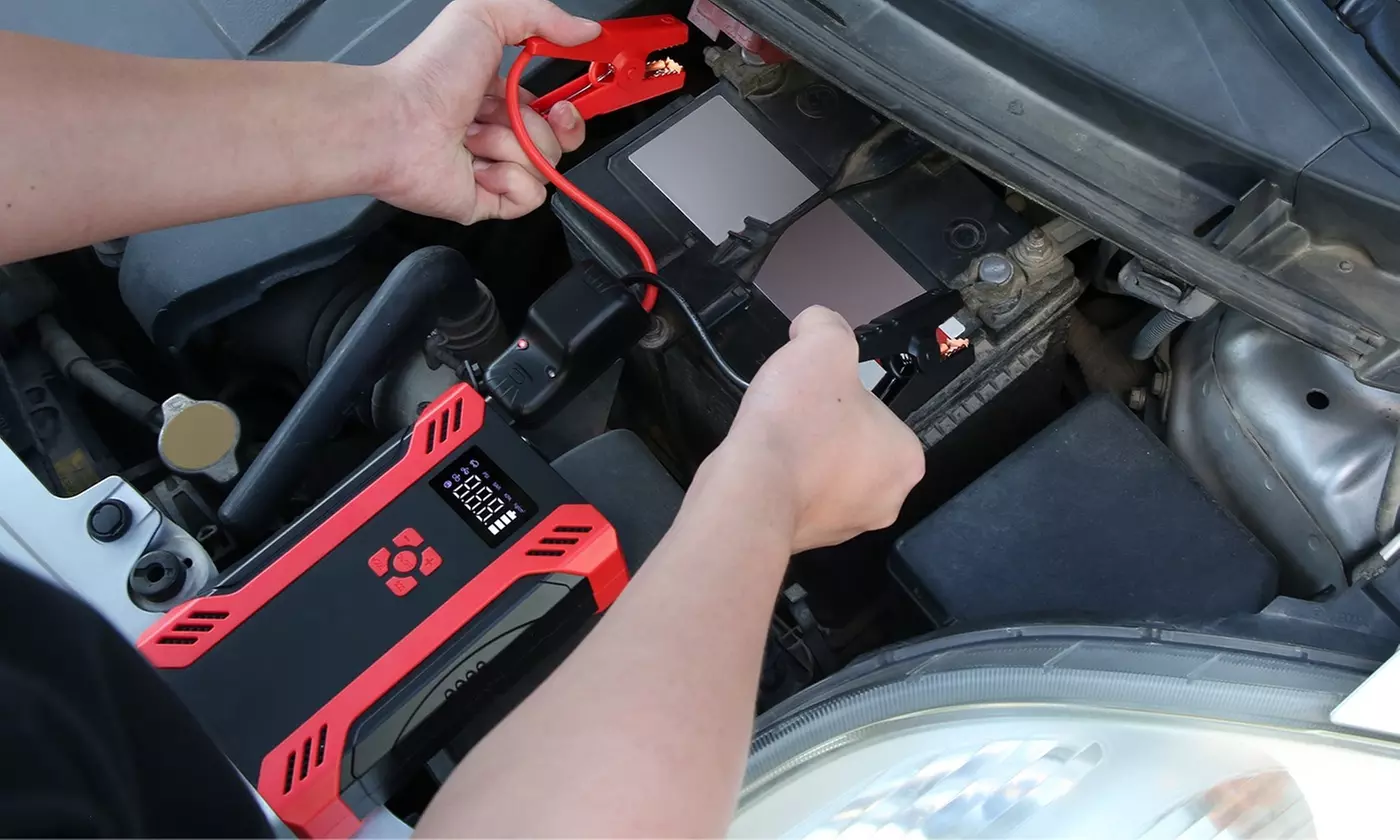 iNova 37000mAh 2000A Peak Car Jump Starter Power Bank w/ 150PSI Air Compressor