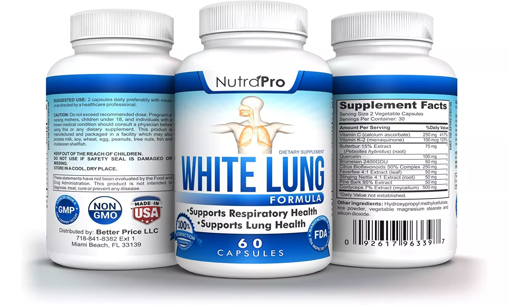 White Lung by NutraPro - Lung Cleanse & Detox for Respiratory Health, 60 Ct - Primary Image