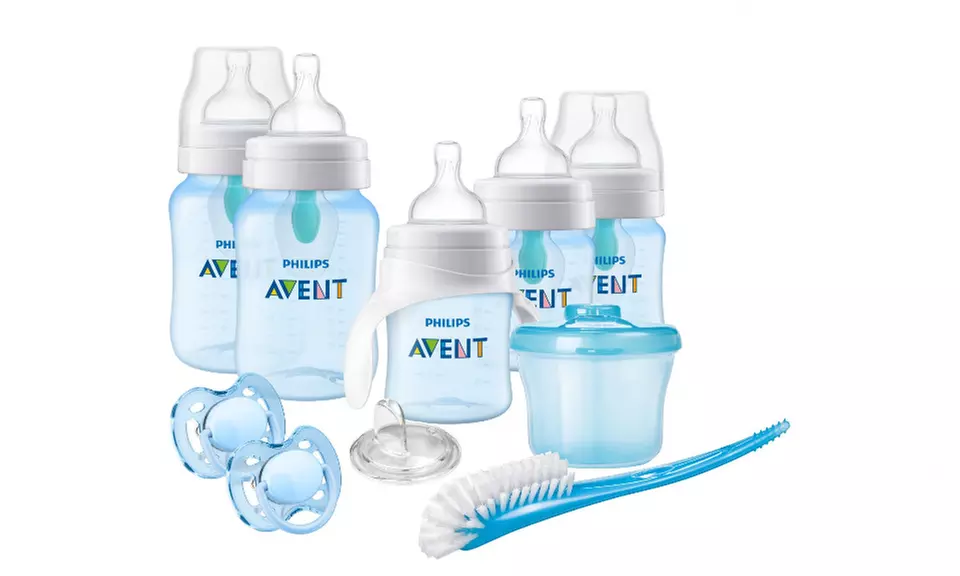 Philips Avent Anti-Colic Baby Bottle with AirFree Vent Beginner Gift Set Blue - Primary Image