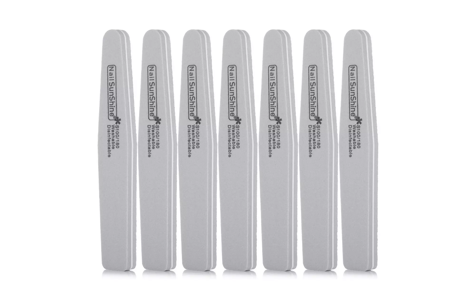 Pro Double Sided Manicure Nail File Emery Boards #100 #180 Packs of 10 US - Primary Image