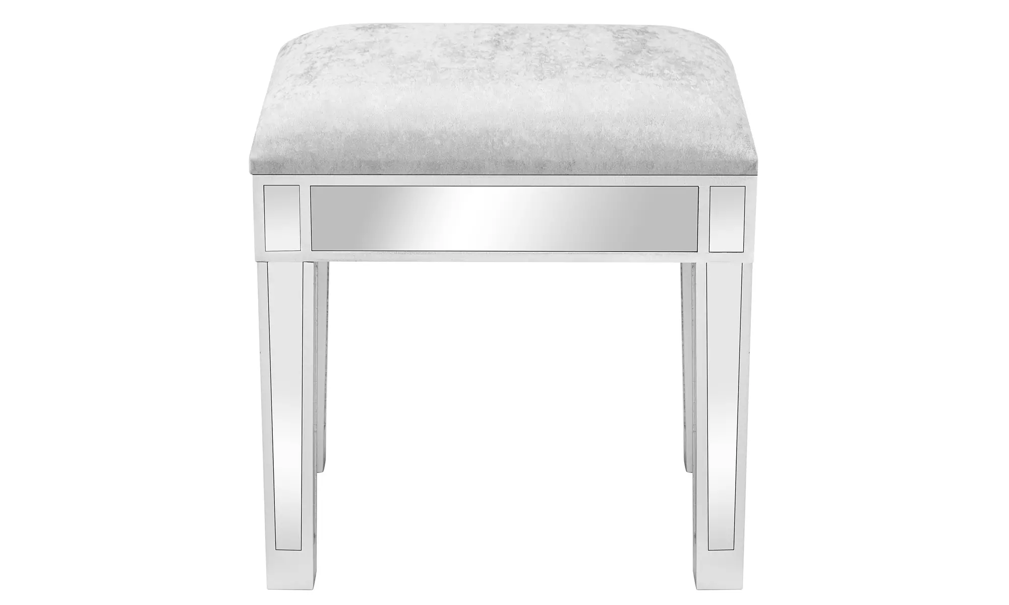Mirrored Vanity Stool Makeup Vanity Chair - Primary Image