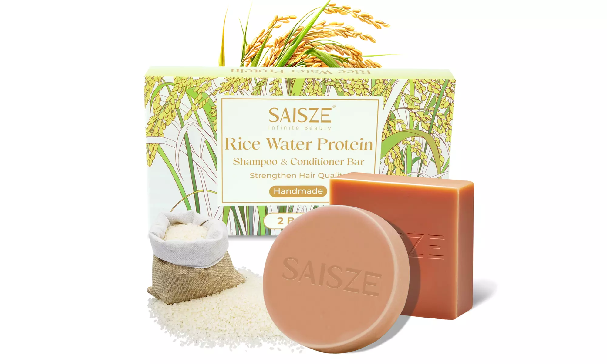 Saisze Handmade Natural Shampoo and Conditioner Bars 2-Piece - Primary Image