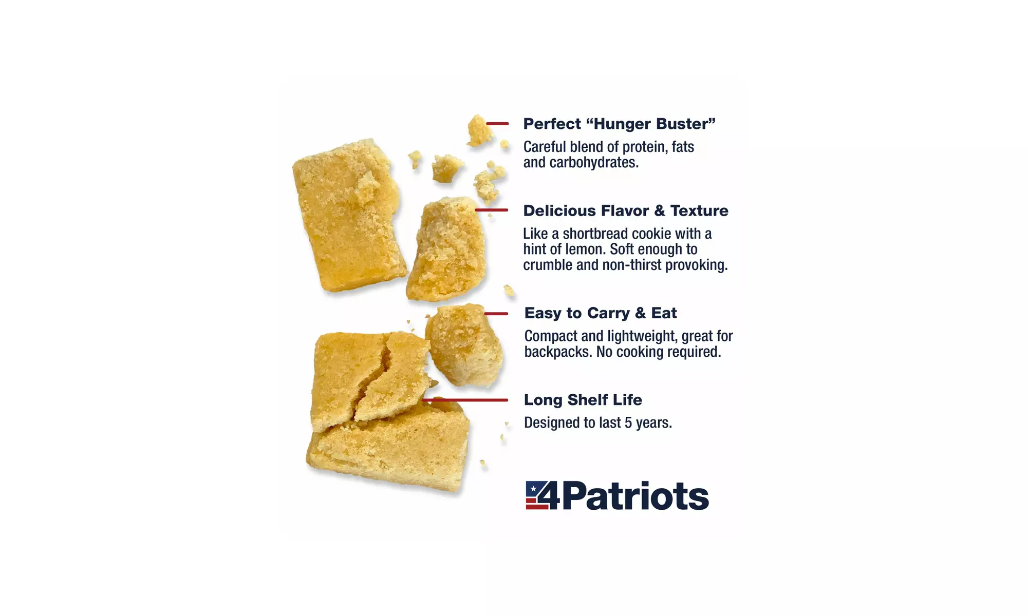 4Patriots Emergency Food Bars Non-Perishable S.O.S Rations to Last 5 Years - Second Medium