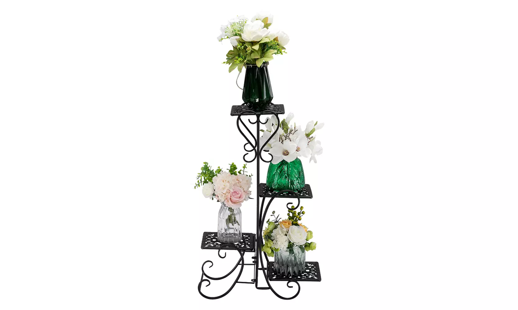 Square Patterned Potted Plants Stand - Primary Image